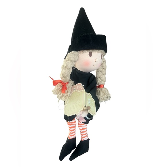 Vintage 1984 Piroette Doll by Applause Adorable Witch Doll with Braids and Broom - Picture 2 of 11